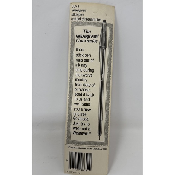 Lot Of Vintage Wearever Fine Point Nylon Tip Pens NOS Sealed Blue Red Black Ink - Picture 7 of 7